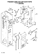 FREEZER LINER AND AIR FLOW PARTS Diagram and Parts List for KSSC42QVS00  KitchenAid Refrigerator