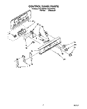 CONTROL PANEL Diagram and Parts List for RF314PXYW1  Whirlpool Range