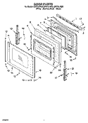 DOOR PARTS, OPTIONAL PARTS Diagram and Parts List for GR773LXSQ0  Whirlpool Range