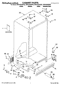 CABINET PARTS Diagram and Parts List for KSRA25CNBL02  KitchenAid Refrigerator
