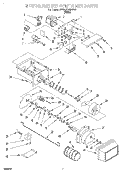 MOTOR AND ICE CONTAINER Diagram and Parts List for 3VED27DQDW00  Whirlpool Refrigerator