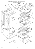 REFRIGERATOR LINER Diagram and Parts List for 6ED20TKXDW02  Whirlpool Refrigerator