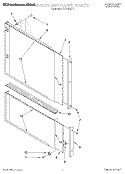 DOOR AND PANEL Diagram and Parts List for KUDJ230Y2  KitchenAid Dishwasher
