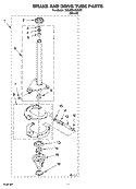 BRAKE AND DRIVE TUBE PARTS Diagram and Parts List for 7MLBR6103MT2  Whirlpool Washer