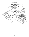 COOKTOP AND OVEN Diagram and Parts List for RS313PXYH0  Whirlpool Range