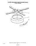 LOWER WASHARM AND STRAINER Diagram and Parts List for 4KUDI220WW0  KitchenAid Dishwasher