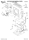 AIR FLOW AND CONTROL PARTS Diagram and Parts List for AD25BBR0  Whirlpool Dehumidifier