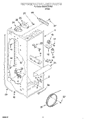 REFRIGERATOR LINER Diagram and Parts List for SS25AEXHW02  Whirlpool Refrigerator