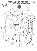 CABINET LINER AND DOOR PARTS Diagram and Parts List for GI1500XHB5  Whirlpool Ice Maker