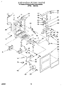 DISPENSER FRONT Diagram and Parts List for 3ED22DQXBW03  Whirlpool Refrigerator