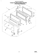 DOOR Diagram and Parts List for MH7115XBZ0  Whirlpool Microwave