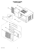 CABINET PARTS Diagram and Parts List for CAR24CSS2  Crosley Air Conditioner