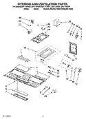 INTERIOR AND VENTILATION PARTS Diagram and Parts List for MH1170XSB1  Whirlpool Microwave