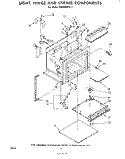 LIGHT, HINGE AND STIRRER Diagram and Parts List for RHM988PW1  Whirlpool Range