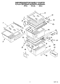 REFRIGERATOR SHELF Diagram and Parts List for ED2CHQXKQ00  Whirlpool Refrigerator