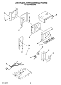 AIR FLOW AND CONTROL PARTS Diagram and Parts List for ACD052PS6  Whirlpool Air Conditioner