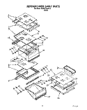 REFRIGERATOR SHELF Diagram and Parts List for KSRB27QABL04  KitchenAid Refrigerator
