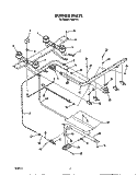 BURNER Diagram and Parts List for F4307W1  Roper Range