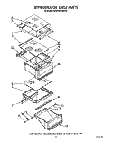 REFRIGERATOR SHELF Diagram and Parts List for KSRB25QWAL02  KitchenAid Refrigerator