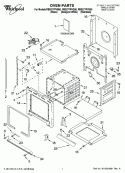 OVEN PARTS Diagram and Parts List for RBS277PVQ00  Whirlpool Wall Oven