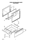 DOOR AND DRAWER, LIT/OPTIONAL Diagram and Parts List for FEP330YW0  Roper Range