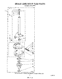 BRAKE AND DRIVE TUBE Diagram and Parts List for CA2751XSW4  Whirlpool Washer