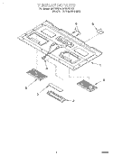 VENTILATION Diagram and Parts List for MHE13XHB1  Roper Microwave