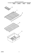 SHELF Diagram and Parts List for RT12VKXHN02  Roper Refrigerator