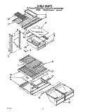 SHELF Diagram and Parts List for ET20ZKXXW01  Whirlpool Refrigerator