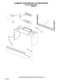 CABINET AND INSTALLATION PARTS Diagram and Parts List for WMH32L19AS0  Whirlpool Microwave