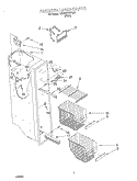 FREEZER LINER Diagram and Parts List for 7GD22DFXFW01  Whirlpool Refrigerator
