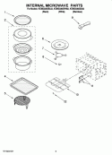 INTERNAL MICROWAVE PARTS Diagram and Parts List for KEMS308SSS02  KitchenAid Microwave Oven Combo