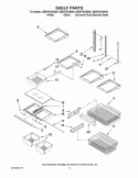 SHELF PARTS Diagram and Parts List for GB2FHDXWD00  Whirlpool Refrigerator