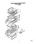 REFRIGERATOR SHELF Diagram and Parts List for 3XRZ2727FI01  Whirlpool Refrigerator