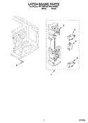 LATCH BOARD PARTS Diagram and Parts List for MT4110RPB0  Whirlpool Microwave