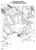 BULKHEAD PARTS Diagram and Parts List for GGW9868KL3  Whirlpool Dryer