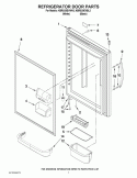 REFRIGERATOR DOOR PARTS Diagram and Parts List for KBRS20EVBL3  KitchenAid Refrigerator