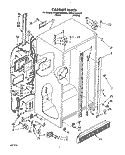CABINET Diagram and Parts List for KSRS22QXWH00  KitchenAid Refrigerator