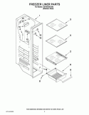 FREEZER LINER PARTS Diagram and Parts List for GSF26C5EXS03  Whirlpool Refrigerator