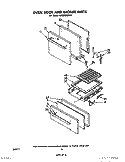 OVEN DOOR AND BROILER Diagram and Parts List for SF3020EPW0  Whirlpool Range