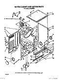 DRYER CABINET AND MOTOR Diagram and Parts List for LT5100XVW0  Whirlpool Washer Dryer Combo