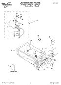 JETTED SINK PARTS Diagram and Parts List for LJD1306LT0  Whirlpool Laundry Accessories
