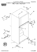 CABINET Diagram and Parts List for RT14HDXDN02  Roper Refrigerator