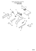 TOP VENTING Diagram and Parts List for KDRP407HSS2  KitchenAid Range