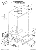 CABINET PARTS Diagram and Parts List for 6ED2FHGXSL00  Whirlpool Refrigerator