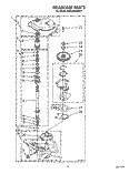 GEARCASE Diagram and Parts List for KAWL400WWH1  KitchenAid Washer