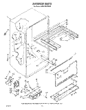INTERIOR Diagram and Parts List for KFRF19MTPL00  Whirlpool Refrigerator