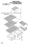 SHELF PARTS, OPTIONAL PARTS Diagram and Parts List for ET4WPKYKT02  Whirlpool Refrigerator