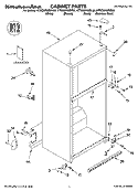 CABINET PARTS Diagram and Parts List for KTRC22KMSS00  KitchenAid Refrigerator