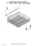UPPER RACK AND TRACK PARTS Diagram and Parts List for DU1055XTVDA  Whirlpool Dishwasher